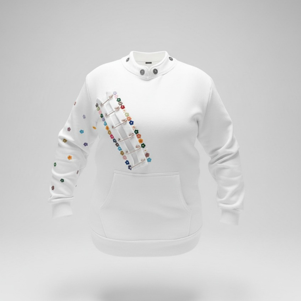 Pins and Flowers 2 in 1 Hoodie - Sweater (Unisex)