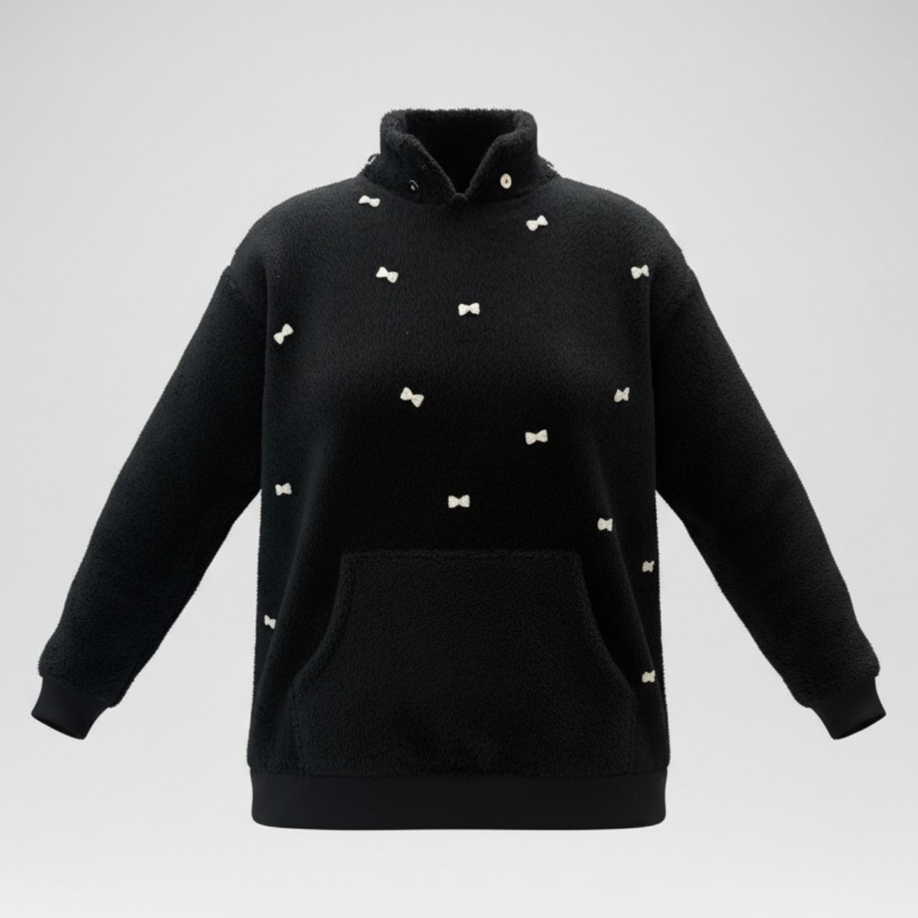 Noir Bow 2 in 1 Hoodie - Sweater (Unisex)