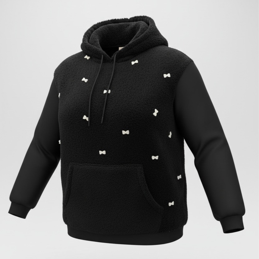 Noir Bow 2 in 1 Hoodie - Sweater (Unisex)