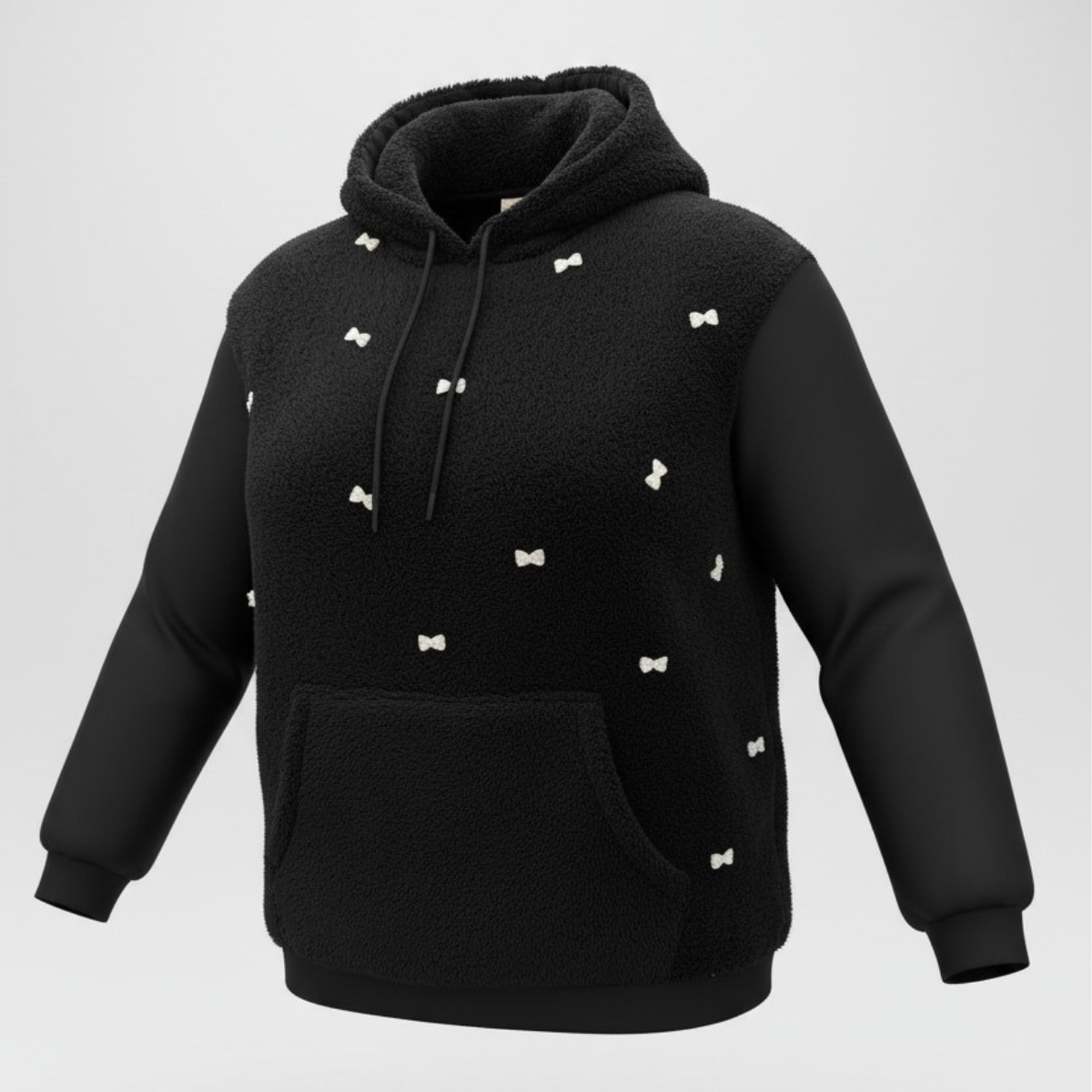 Noir Bow 2 in 1 Hoodie - Sweater (Unisex)
