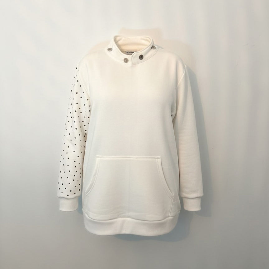 Asymmetric Polka 2 in 1 Hoodie - Sweater (Unisex)
