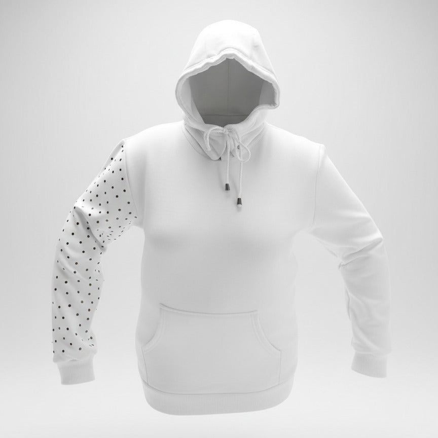 Asymmetric Polka 2 in 1 Hoodie - Sweater (Unisex)