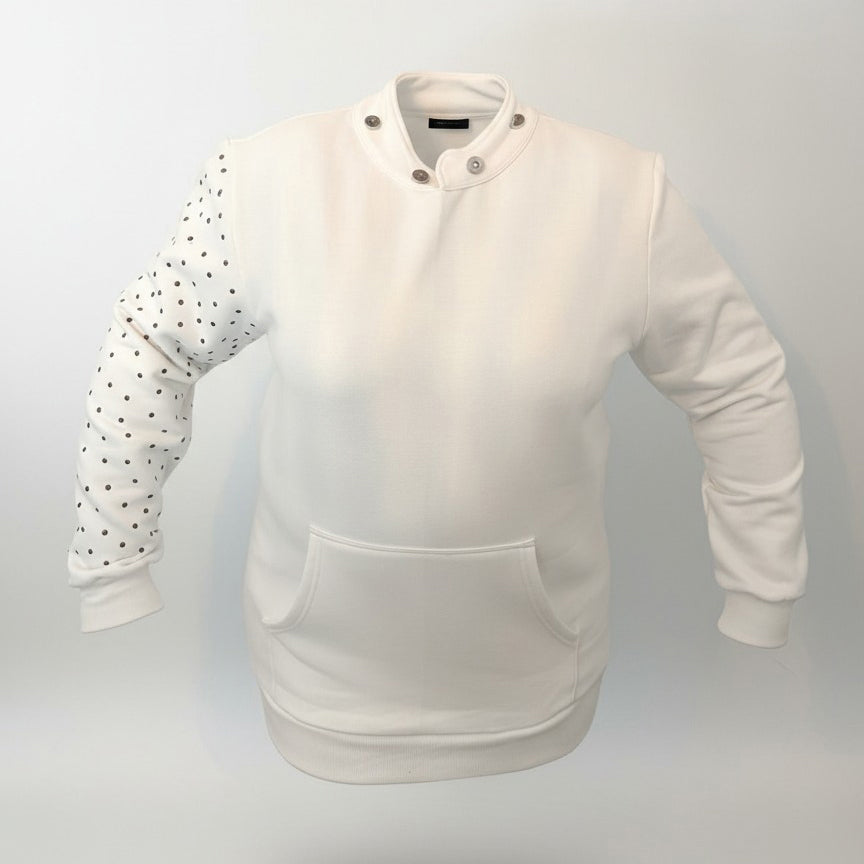Asymmetric Polka 2 in 1 Hoodie - Sweater (Unisex)